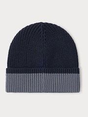 أزرق - Hackett Merino Wool Beanie - صورة 2 من 3