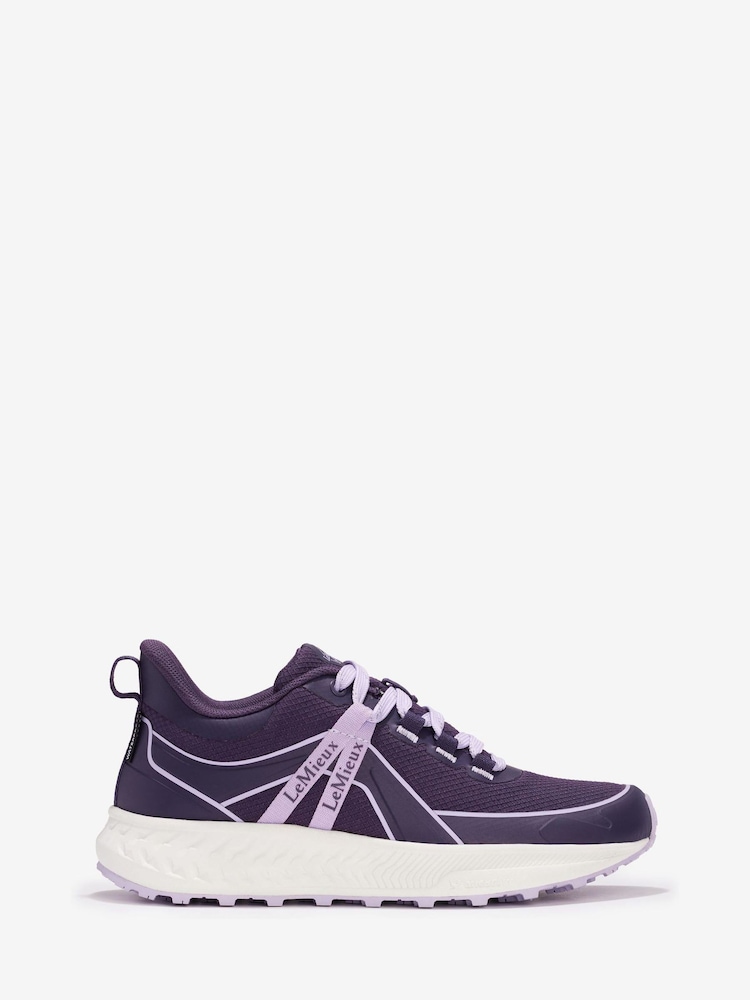 LeMieux Young Rider Trax Viva Waterproof Trainers Juniper/Lilac - Image 1 of 5 LeMieux Young Rider Trax Viva Waterproof Trainers Juniper/Lilac - Image 1 of 5