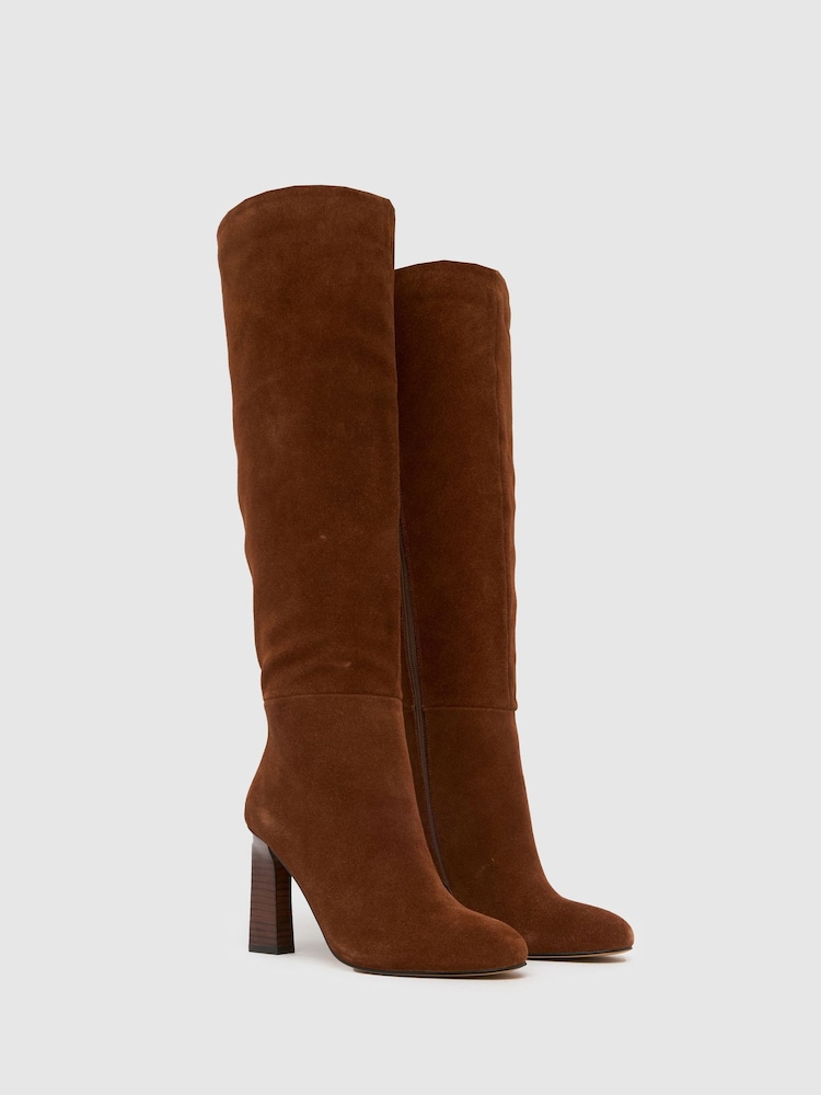 rjava - Schuh Draya Suede Knee High Boots - Slika 2 iz 4
