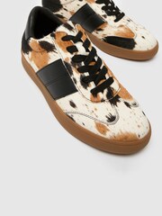 Schuh Miley Leather Lace Up Trainers - Image 3 of 4