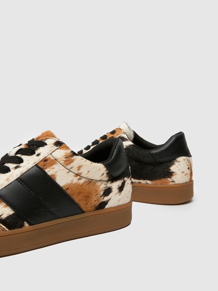 Schuh Miley Leather Lace Up Trainers - Image 4 of 4