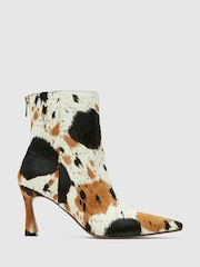 Castanho - Schuh Bambi Leather Heeled Boots - Imagem 1 de 4