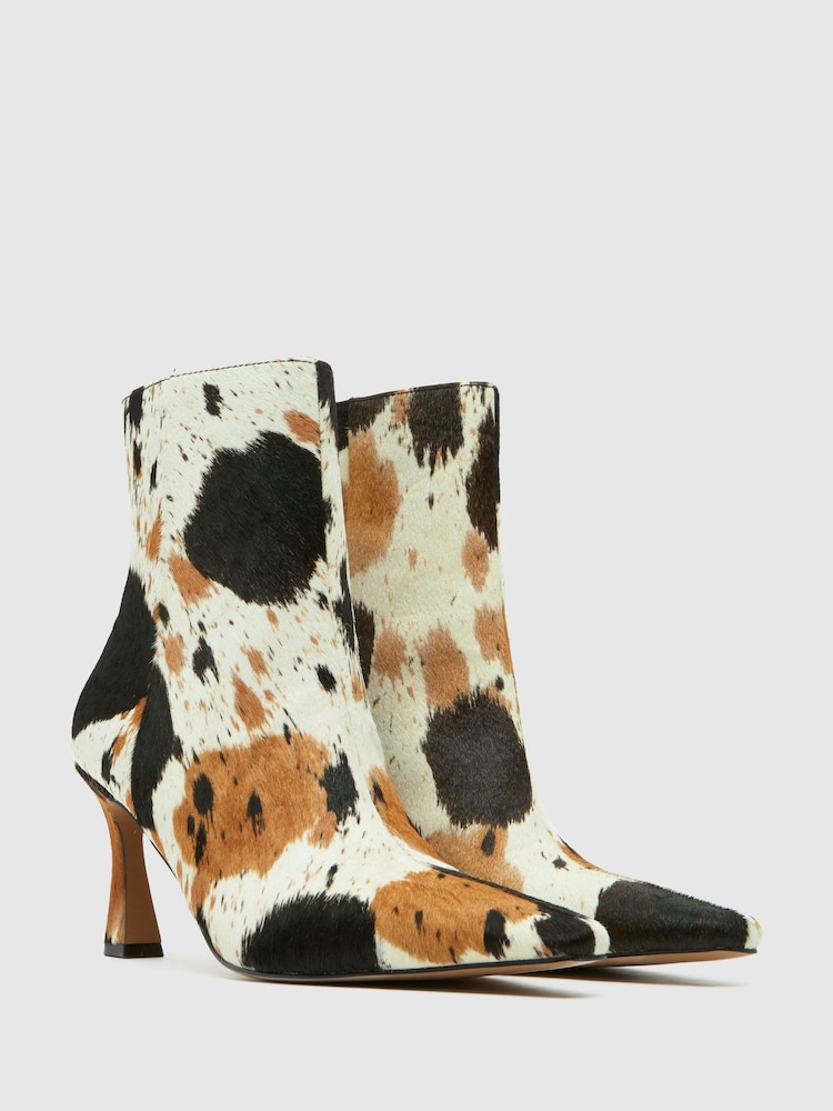 Castanho - Schuh Bambi Leather Heeled Boots - Imagem 2 de 4