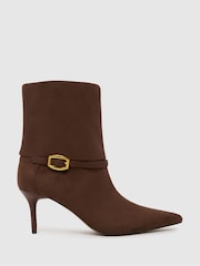 Schuh Brodie Buckle Formal Brown Boots - Image 1 of 4