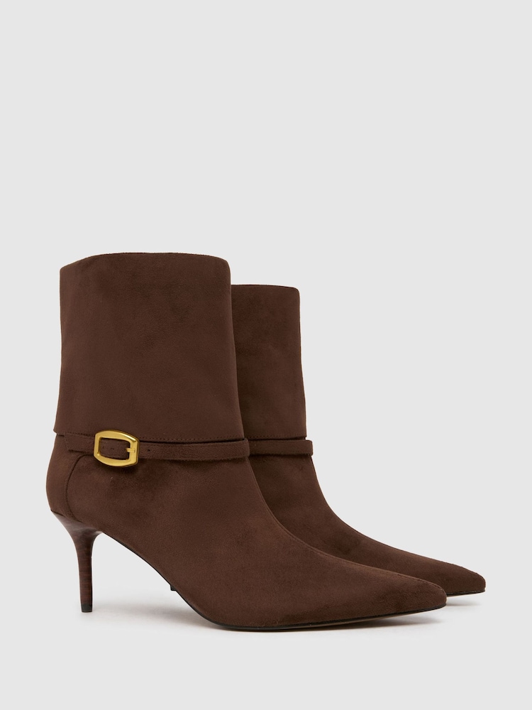 Schuh Brodie Buckle Formal Brown Boots - Image 2 of 4