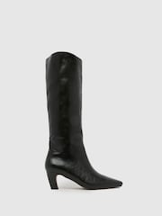 Schuh Delia Knee High Black Boots - Image 1 of 4