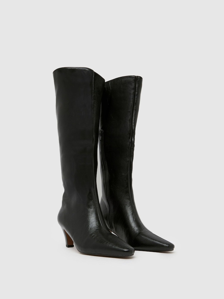 Schuh Delia Knee High Black Boots - Image 2 of 4