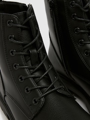 Schuh Asher Chunky Lace Up Black Boots - Image 4 of 4