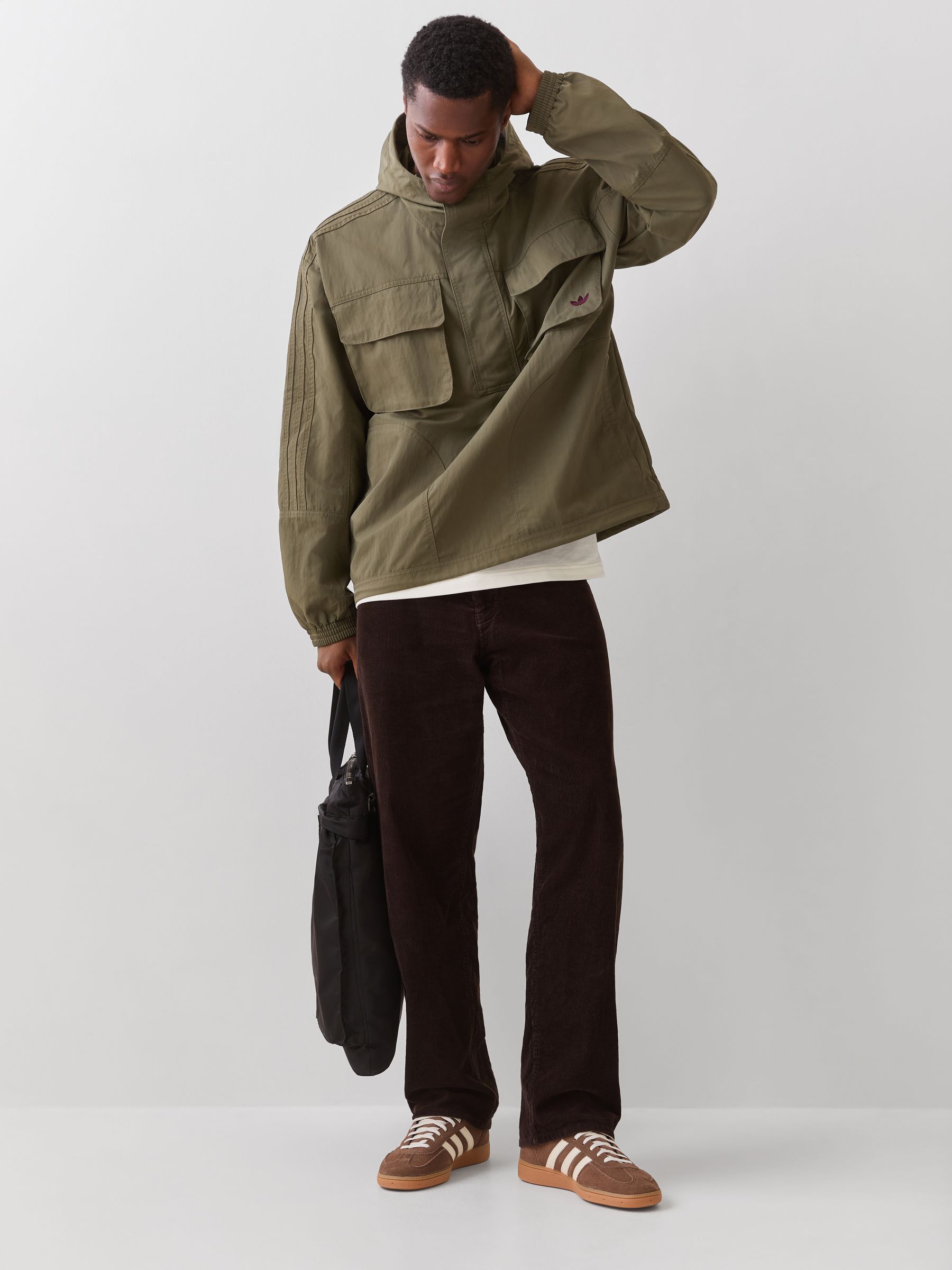 【廃盤】pretty green Insignia Cord Parka Pretty Green Insignia Cord Smock Black - Terraces Menswear