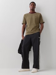 adidas Originals Olive Green Britcore Short Sleeve Ringer T-Shirt - Image 3 of 5