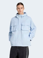 adidas Originals Light Blue Britcore Parka - Image 1 of 6