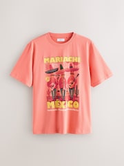 أخضر/برتقالي - حزمة بيجامات من الجيرسي بكُم قصير ورسومات 2 عبوة - صورة 13 من 17