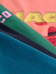 أخضر/برتقالي - حزمة بيجامات من الجيرسي بكُم قصير ورسومات 2 عبوة - صورة 16 من 17