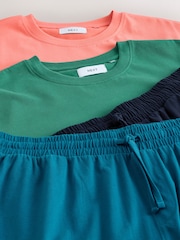 أخضر/برتقالي - حزمة بيجامات من الجيرسي بكُم قصير ورسومات 2 عبوة - صورة 17 من 17