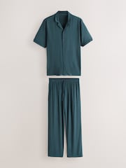 Blue TENCEL™ Modal Blend Short Sleeve Set - Image 6 of 10