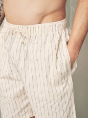 Green/Ecru Woven Stripe Pyjama Shorts 2 Pack - Image 15 of 17