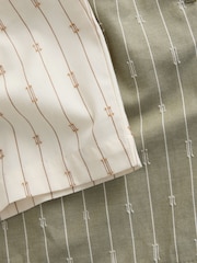 Green/Ecru Woven Stripe Pyjama Shorts 2 Pack - Image 17 of 17