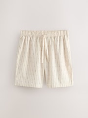Green/Ecru Woven Stripe Pyjama Shorts 2 Pack - Image 3 of 17
