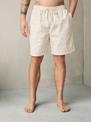 Green/Ecru Woven Stripe Pyjama Shorts 2 Pack - Image 5 of 17