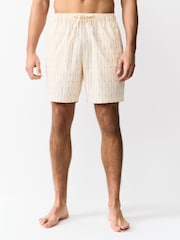 Green/Ecru Woven Stripe Pyjama Shorts 2 Pack - Image 7 of 17