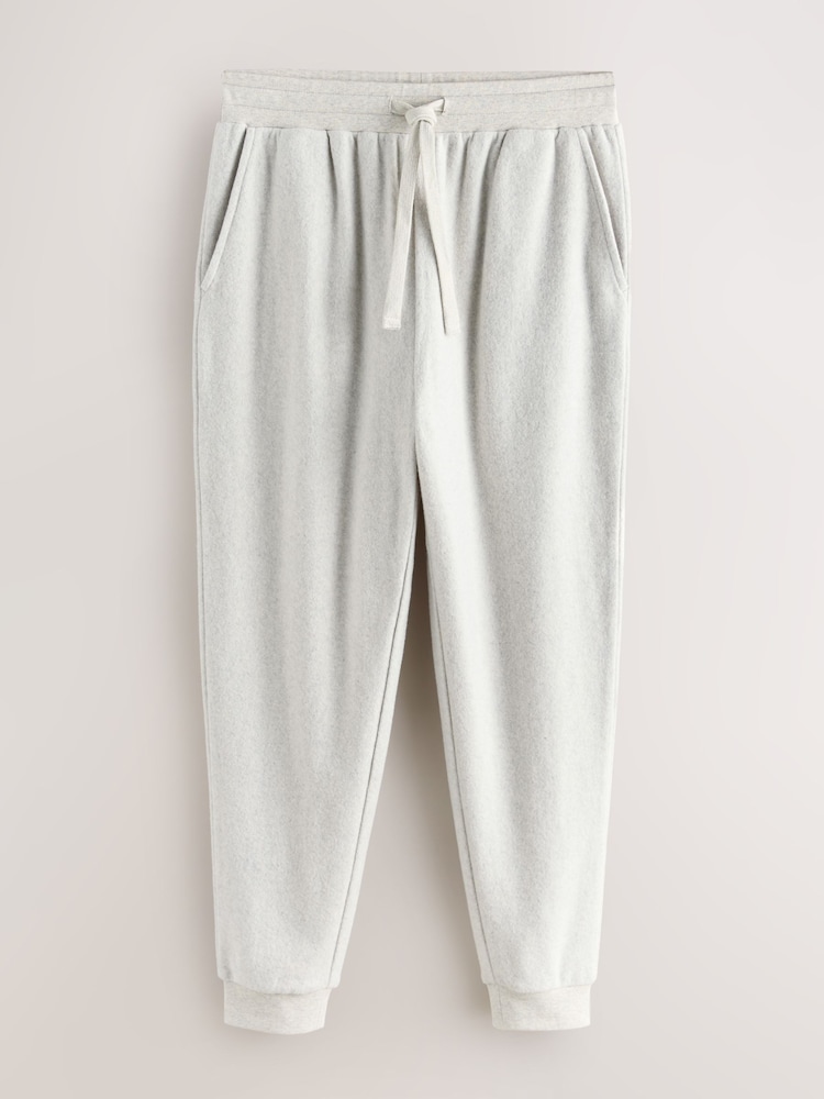 White Fleece Joggers - Image 1 of 3