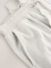 White Fleece Joggers - Image 2 of 3
