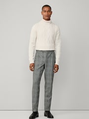 Hack Glen Check Peak Lapel Black Jacket - Image 6 of 7