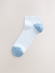 Pastel Heel and Toe Detail White Trainer Socks 4 Pack - Image 2 of 7
