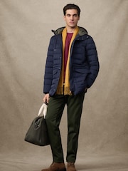 Hackett Blue Lightweight Badge Puffer Jacket - Bild 1 von 6