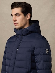 Hackett Blue Lightweight Badge Puffer Jacket - Bild 2 von 6