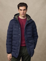 Hackett Blue Lightweight Badge Puffer Jacket - Bild 3 von 6
