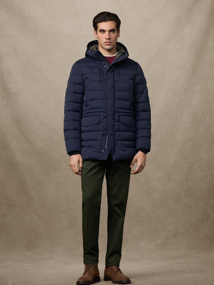 Hackett Blue Lightweight Badge Puffer Jacket - Bild 6 von 6