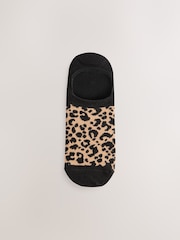 Black Animal Invisible Trainer Socks 5 Pack - Image 4 of 8