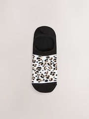 Black Animal Invisible Trainer Socks 5 Pack - Image 5 of 8