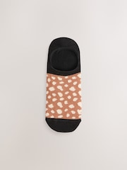 Black Animal Invisible Trainer Socks 5 Pack - Image 6 of 8