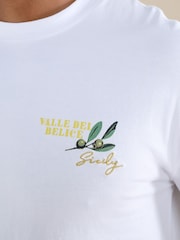 Білий/Темно-синій - Graphic Short Sleeve Jersey Pyjamas Set - Image 5 of 6