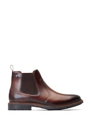Base London Burnt Brown Bloom Pull On Chelsea Boots - Image 1 of 5
