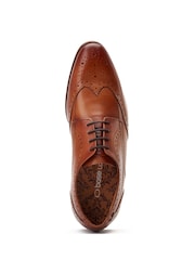 Base London Tan Brown Barbera Lace Up Brogue Shoe - Image 4 of 5