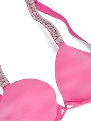 Victoria's Secret Rose Garden Pink Push Up Shine Strap Bra - Image 3 of 3