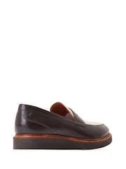 Base London Brown/Beige Sid Slip On Loafers - Image 3 of 5