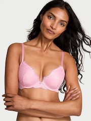 Victoria's Secret Petal Pink Push Up Lace Bra - Image 1 of 2