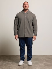 BadRhino Big & Tall Natural Jersey Textured Overshirt - Image 3 of 6