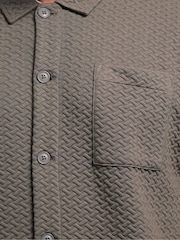 BadRhino Big & Tall Natural Jersey Textured Overshirt - Image 6 of 6