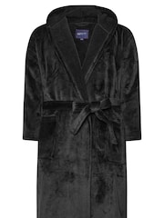 BadRhino Big & Tall Black Plush Dressing Gown - Image 5 of 5