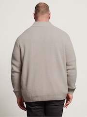 BadRhino Big & Tall Natural Wool Full Zip Cardigan - Image 3 of 6