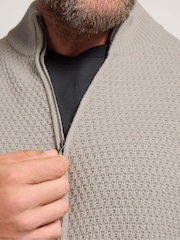 BadRhino Big & Tall Natural Wool Full Zip Cardigan - Image 4 of 6