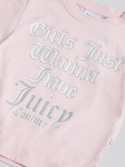 Juicy Couture Pink Slogan T-Shirt - Image 7 of 7
