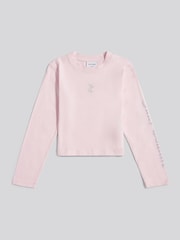 Juicy Couture Pink Baby Diamante Arm Long Sleeve T-Shirt - Image 5 of 8