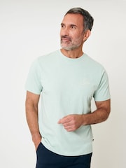 Saltwell Blue Surf Graphic Print Crew Neck T-Shirt - Imagen 1 de 5