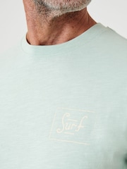 Saltwell Blue Surf Graphic Print Crew Neck T-Shirt - Imagen 4 de 5